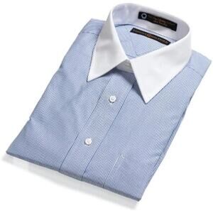 Tommy Hilfiger Blue Striped Button Up - Men's Shirt - Large